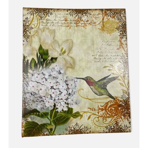 Paper & Ink Studio Erasable Address Book With Hummingbird & Floral Design - Picture 1 of 10